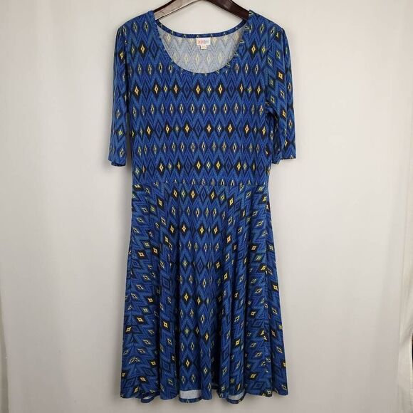 LulaRoe Size 3XL Pattern SS Dress - Picture 2 of 7